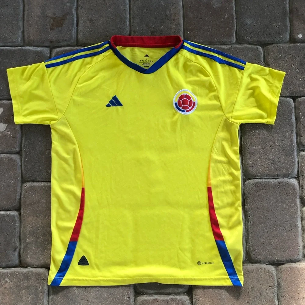 Adidas Colombia National Team Men’s Soccer Jersey #7 Luis Diaz Size Large